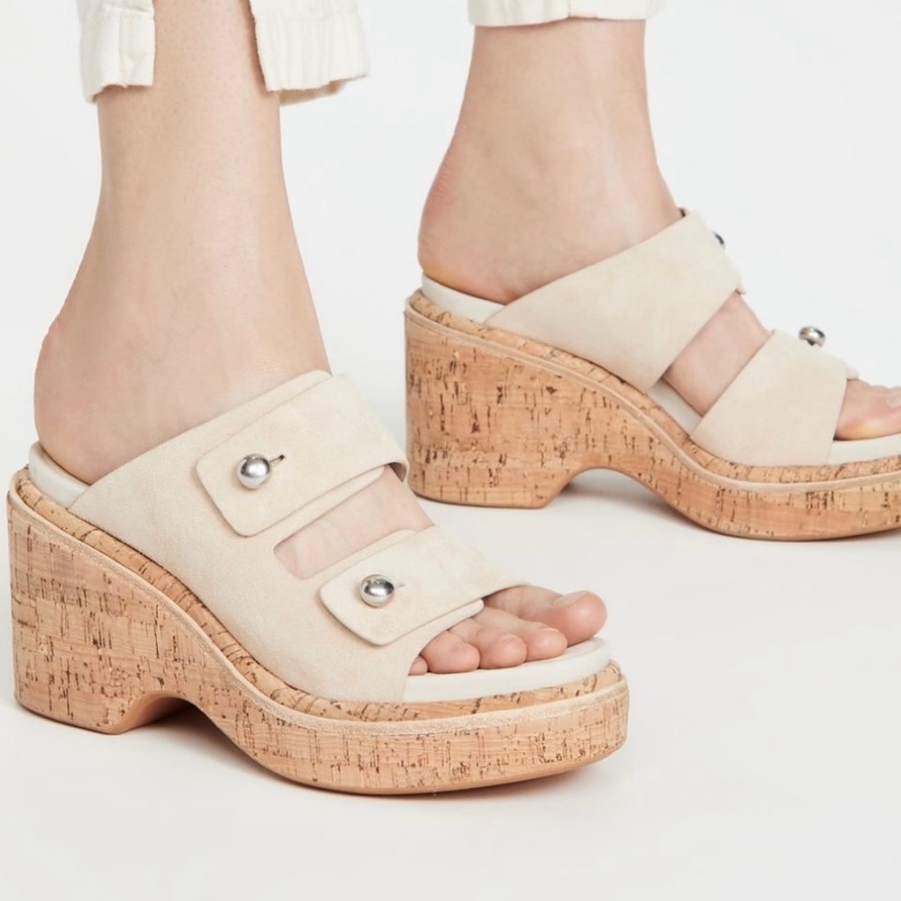 Sommer Suede Platform Wedge Mules